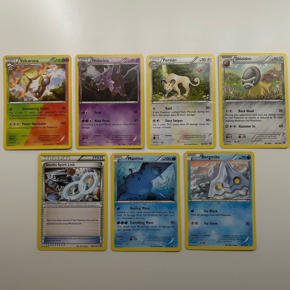 2016 Steam Siege Pokemon Card Lot